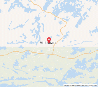 Map of Atikokan, OntarioOntario
