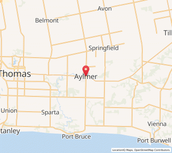 Map of Aylmer, OntarioOntario