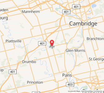 Map of Ayr, Ontario