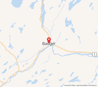 Map of Badger, Newfoundland and Labrador