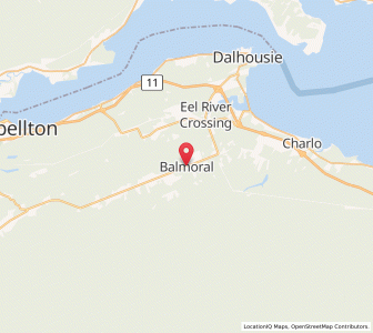 Map of Balmoral, New BrunswickNew Brunswick