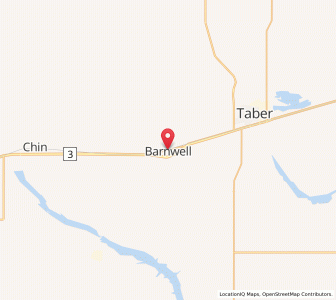 Map of Barnwell, AlbertaAlberta