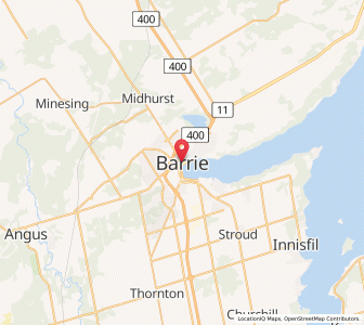 Map of Barrie, OntarioOntario