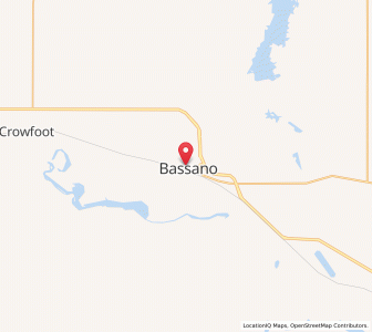 Map of Bassano, AlbertaAlberta