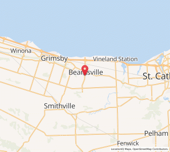 Map of Beamsville, Ontario
