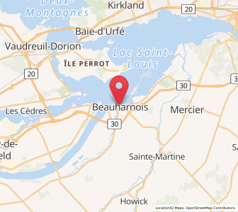 Map of Beauharnois, Quebec