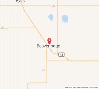 Map of Beaverlodge, AlbertaAlberta