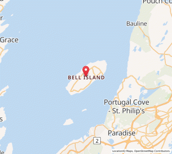 Map of Bell Island, Newfoundland & LabradorNewfoundland and Labrador