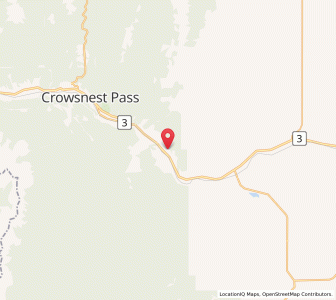 Map of Bellevue, AlbertaAlberta