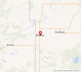 Map of Benito, ManitobaManitoba