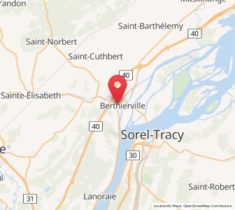 Map of Berthierville, Quebec