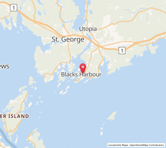 Map of Blacks Harbour, New BrunswickNew Brunswick