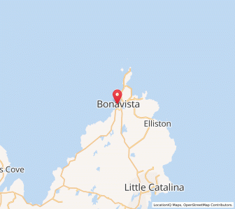 Map of Bonavista, Newfoundland & LabradorNewfoundland and Labrador