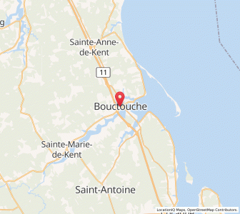 Map of Bouctouche, New BrunswickNew Brunswick