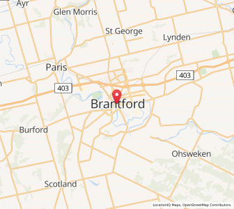 Map of Brantford, OntarioOntario
