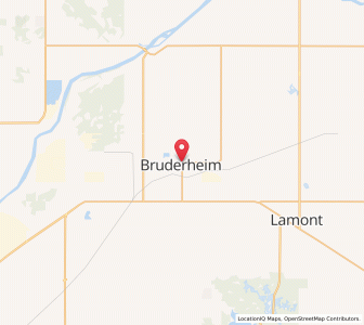 Map of Bruderheim, AlbertaAlberta