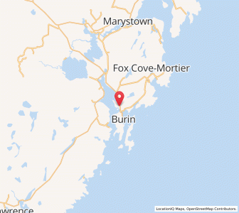 Map of Burin, Newfoundland & LabradorNewfoundland and Labrador