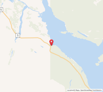 Map of Burwash Landing, YukonYukon Territory