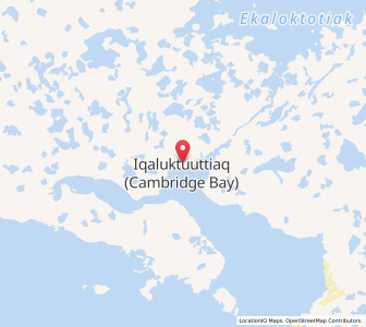 Map of Ikaluktutiak, NunavutNunavut