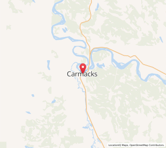 Map of Carmacks, YukonYukon Territory