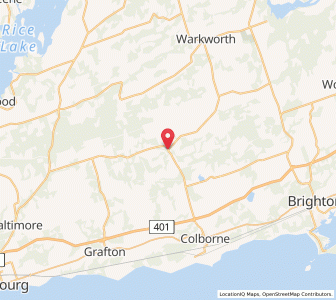 Map of Castleton, Ontario