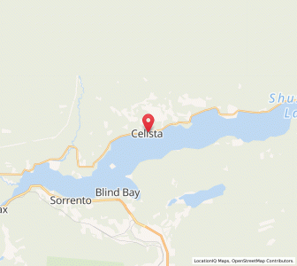 Map of Celista, British ColumbiaBritish Columbia