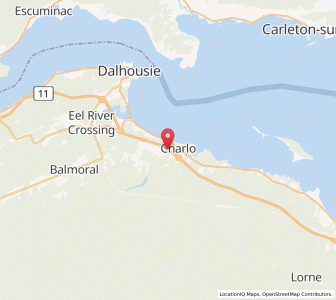 Map of Charlo, New BrunswickNew Brunswick