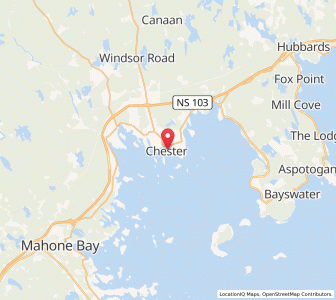 Map of Chester, Nova ScotiaNova Scotia