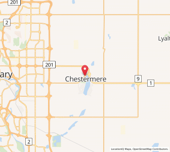 Map of Chestermere, AlbertaAlberta