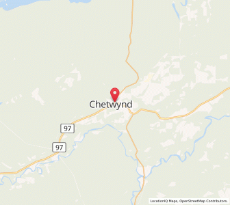 Map of Chetwynd, British ColumbiaBritish Columbia