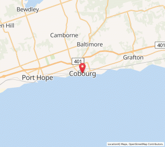 Map of Cobourg, OntarioOntario
