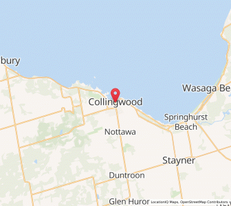 Map of Collingwood, OntarioOntario