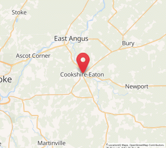Map of Cookshire-Eaton, Quebec