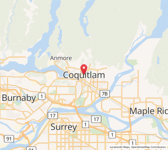 Map of Coquitlam, British ColumbiaBritish Columbia