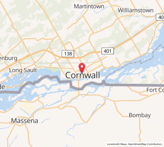Map of Cornwall, OntarioOntario