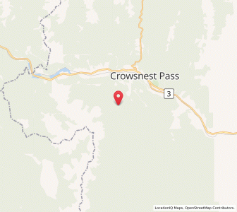 Map of Crowsnest Pass, AlbertaAlberta