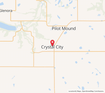 Map of Crystal City, ManitobaManitoba