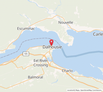 Map of Dalhousie, New BrunswickNew Brunswick