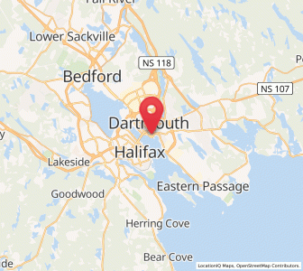 Map of Dartmouth, Nova Scotia