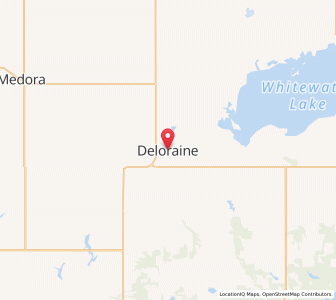 Map of Deloraine, ManitobaManitoba