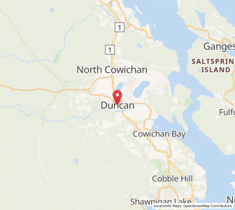 Map of Duncan, British ColumbiaBritish Columbia