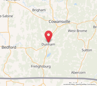 Map of Dunham, Quebec