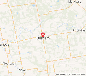 Map of Durham, OntarioOntario