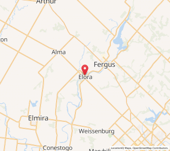 Map of Elora, OntarioOntario