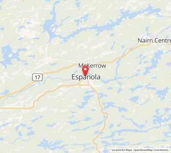 Map of Espanola, OntarioOntario
