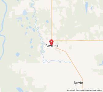 Map of Fawcett, AlbertaAlberta