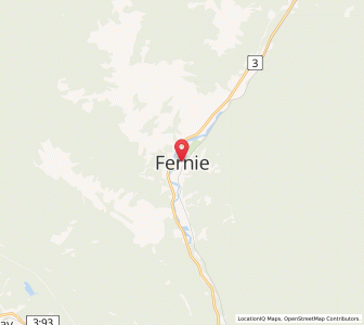Map of Fernie, British ColumbiaBritish Columbia