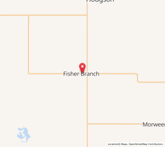 Map of Fisher Branch, ManitobaManitoba