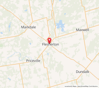 Map of Flesherton, OntarioOntario