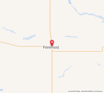 Map of Foremost, AlbertaAlberta